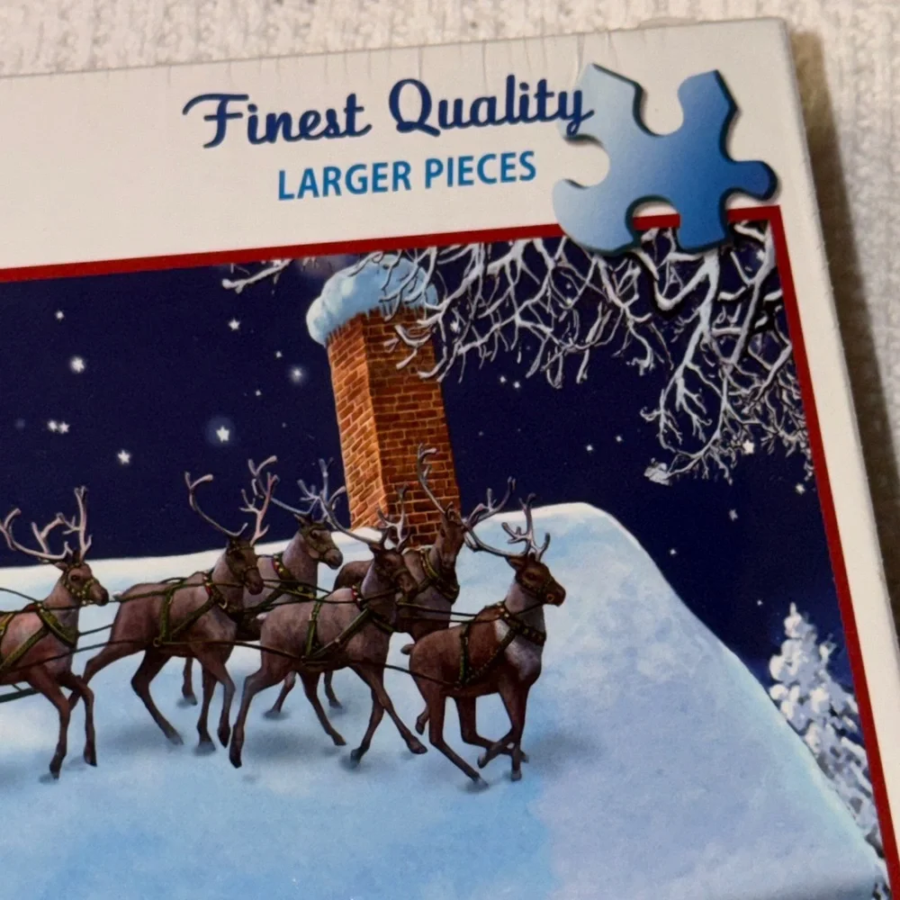 White‎ Mountain Festive “Christmas House” Puzzle Holiday NEW